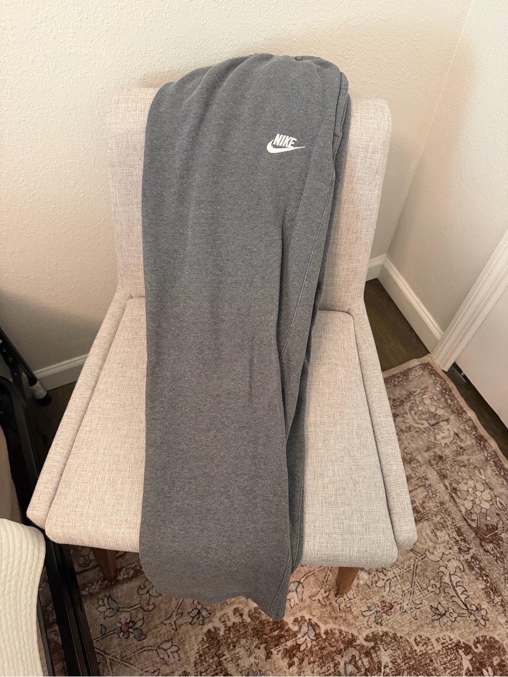 Nike Men’s Grey Logo Joggers - Cozy Everyday Sweatpants